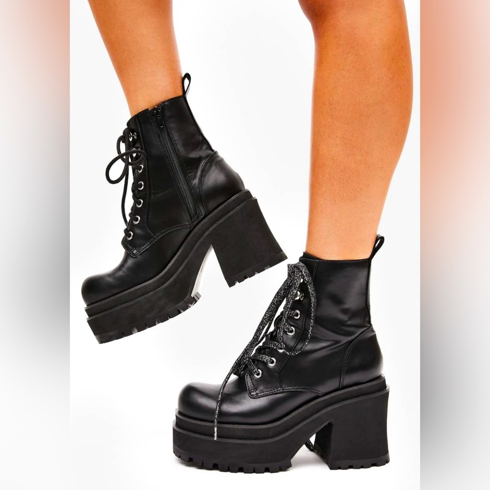 Dolls Kill Platform Combat Boots.